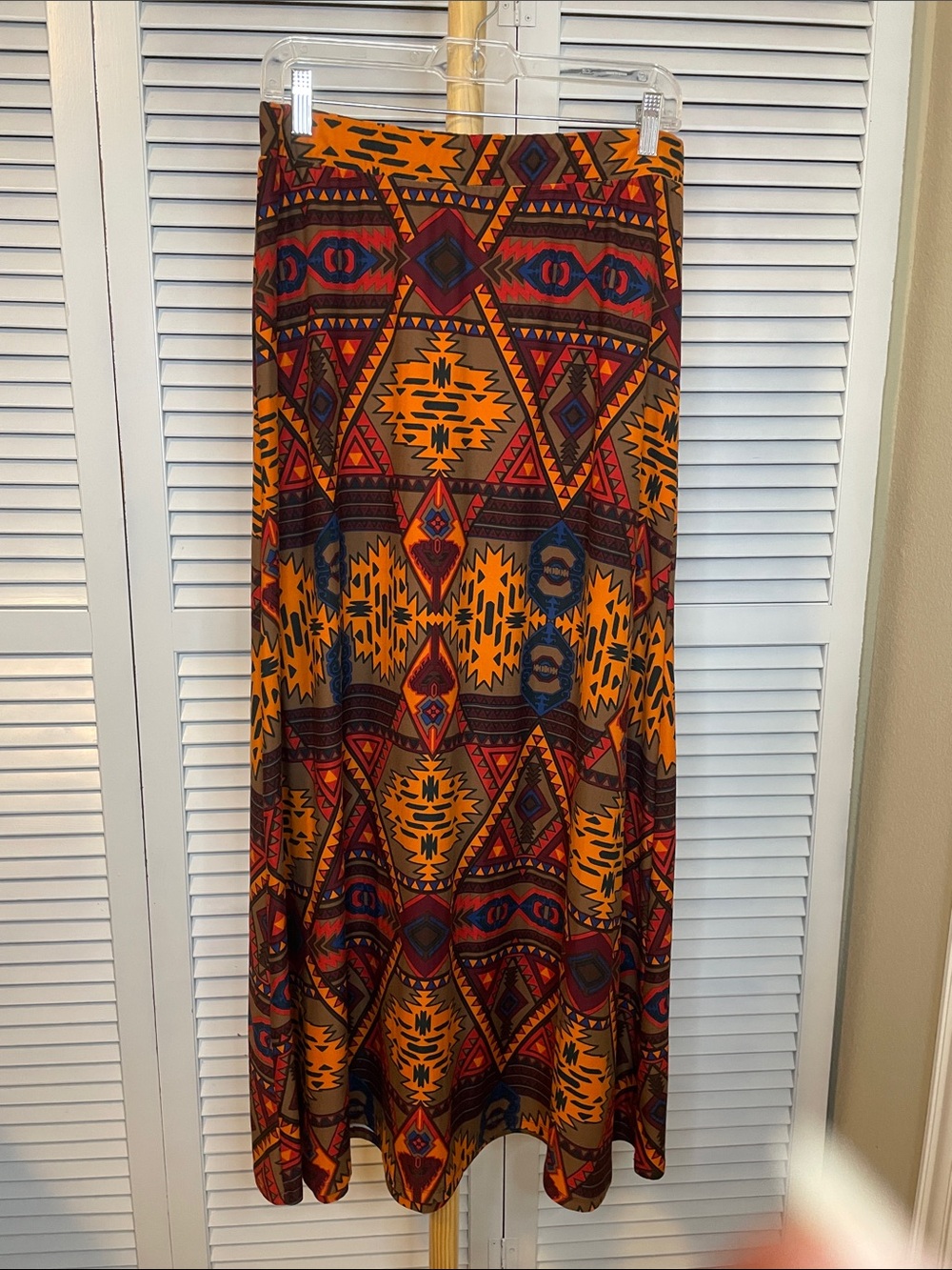 EUC Cato Western/Aztec Pattern Knit Maxi Skirt - Sz M